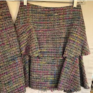 Trunk Turk tweed skirt size 2 multi color sold separately or with matching coat.